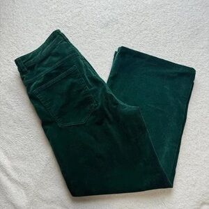 Divided Wide Leg Pants - Dark Green